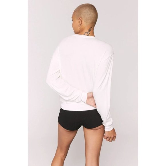 Spiritual Gangster Womens S Ivory Soft Hacci Happy - Picture 10 of 10